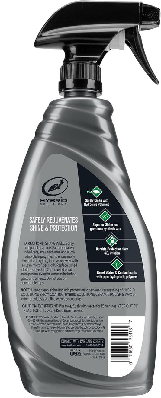 53413 Hybrid Solutions Ceramic 3-In-1 Detailer, Waterless Wash and Ceramic Wax Detailing Spray, Cleans Shines and Protects Paint Glass and Wheels, Repels Water and Dirt, 32 Oz. (Pack of 1)