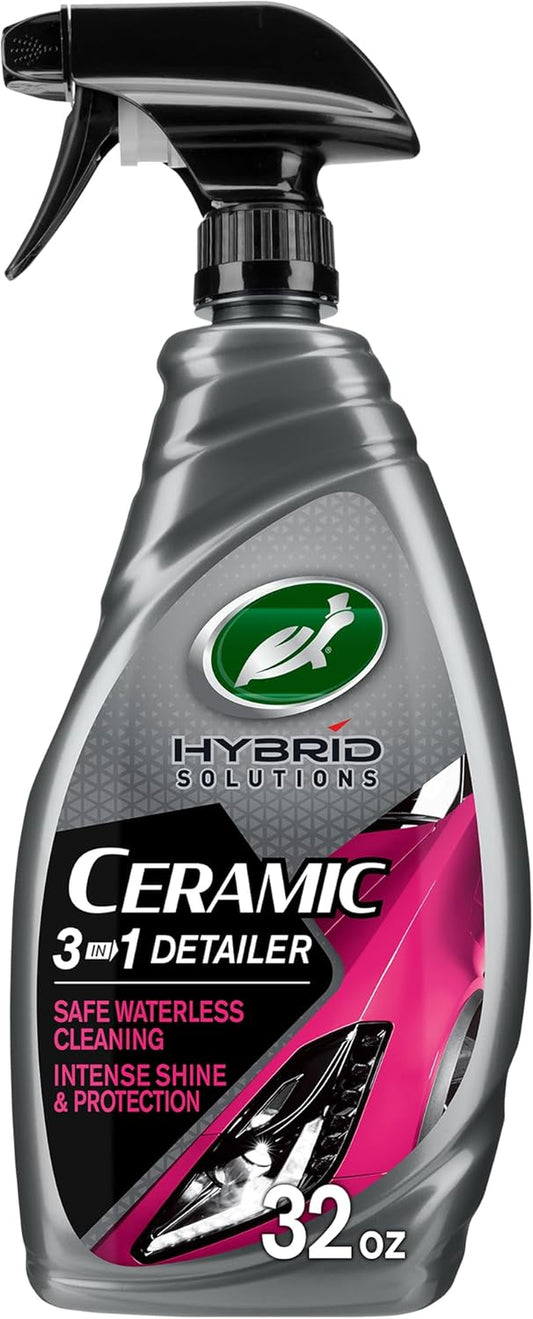 53413 Hybrid Solutions Ceramic 3-In-1 Detailer, Waterless Wash and Ceramic Wax Detailing Spray, Cleans Shines and Protects Paint Glass and Wheels, Repels Water and Dirt, 32 Oz. (Pack of 1)