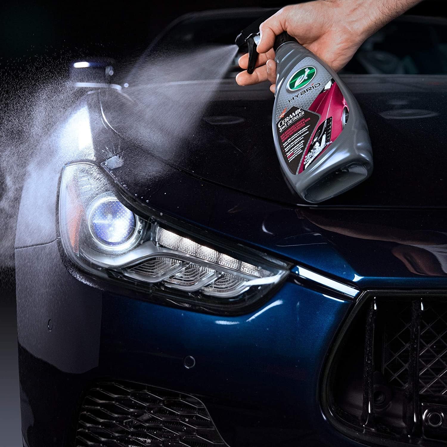 53413 Hybrid Solutions Ceramic 3-In-1 Detailer, Waterless Wash and Ceramic Wax Detailing Spray, Cleans Shines and Protects Paint Glass and Wheels, Repels Water and Dirt, 32 Oz. (Pack of 1)